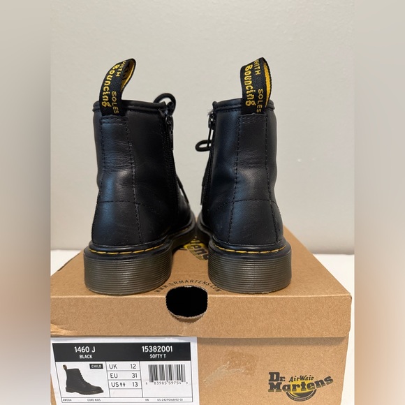 Dr Martin JUNIOR 1460 SOFTY T LEATHER LACE UP BOOTS - Picture 3 of 5